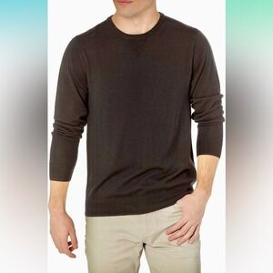 GoodThreads Gray Merino Wool Long Sleeve Crewneck Sweater